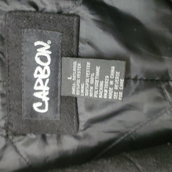 Carbon Mens Large Peacoat Jacket Black Vintage - Picture 6 of 9